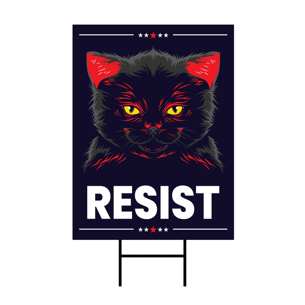 Resistance No Kings In America Yard Sign, Resist Hate Lawn Sign, Anti-Trump, No Kings Liberty, Resist Fascism Yard Sign with Metal H-Stake
