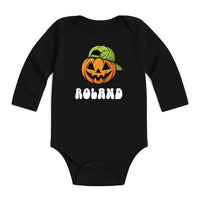 Personalized Boys Fall Baby Shirt, Pumpkin Baby Bodysuit, Toddler Sweatshirt - Custom Name Halloween Outfit, Cute Boy Pumpkin Clothes