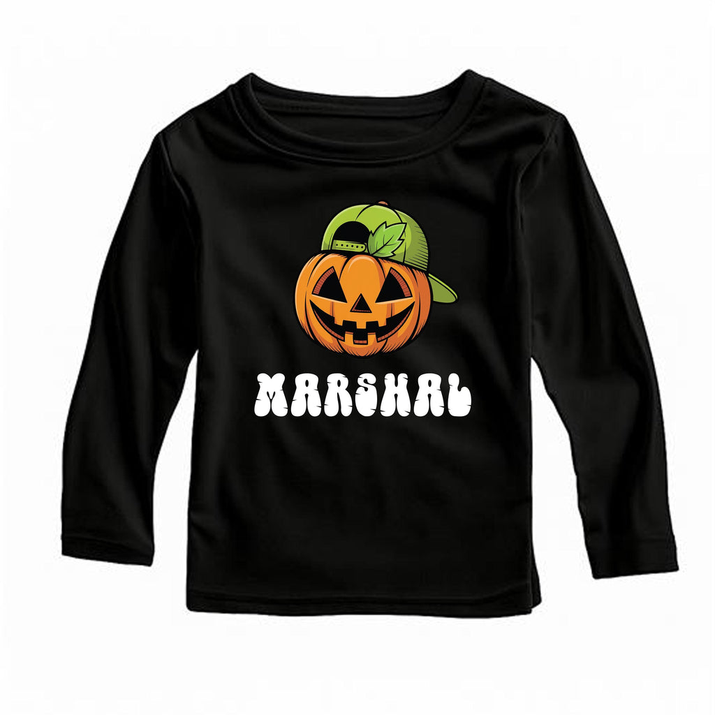 Personalized Boys Fall Baby Shirt, Pumpkin Baby Bodysuit, Toddler Sweatshirt - Custom Name Halloween Outfit, Cute Boy Pumpkin Clothes