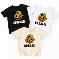 Personalized Boys Fall Baby Shirt, Pumpkin Baby Bodysuit, Toddler Sweatshirt - Custom Name Halloween Outfit, Cute Boy Pumpkin Clothes