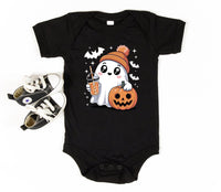 Cute Ghost Baby Bodysuit, Funny Trick or Treat Baby Shirt, Toddler Sweatshirt - Halloween Baby Outfit, Spooky Fall Costume for Kids