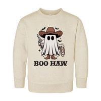 Boo Haw Baby Bodysuit, Funny Cowboy Ghost Baby Shirt, Toddler Sweatshirt - Country Halloween Outfit, Western Fall Baby Costume