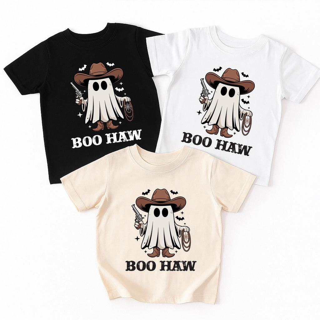 Boo Haw Baby Bodysuit, Funny Cowboy Ghost Baby Shirt, Toddler Sweatshirt - Country Halloween Outfit, Western Fall Baby Costume