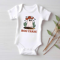 Retro Boo Ya Baby Shirt, Boo Yeah Ghost Baby Bodysuit, Toddler Sweatshirt - Cute Halloween Outfit, Funny Spooky Fall Baby Costume