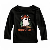 Retro Boo Ya Baby Shirt, Boo Yeah Ghost Baby Bodysuit, Toddler Sweatshirt - Cute Halloween Outfit, Funny Spooky Fall Baby Costume