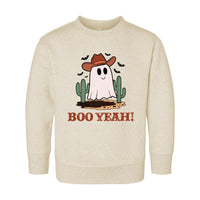 Retro Boo Ya Baby Shirt, Boo Yeah Ghost Baby Bodysuit, Toddler Sweatshirt - Cute Halloween Outfit, Funny Spooky Fall Baby Costume