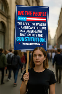 The Greatest Danger To Freedom Resist Protest Sign, Anti-Trump, Political Activist Rally Sign, Resist Fascism Protest Poster