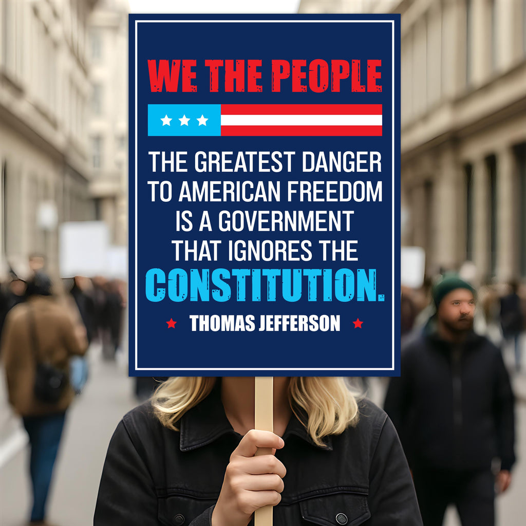 The Greatest Danger To Freedom Resist Protest Sign, Anti-Trump, Political Activist Rally Sign, Resist Fascism Protest Poster