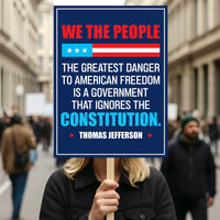 The Greatest Danger To Freedom Resist Protest Sign, Anti-Trump, Political Activist Rally Sign, Resist Fascism Protest Poster