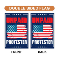 Unpaid Protester Resist Protest Garden Flag, 12x18 Inch Double Sided, Resist Hate, Anti-Trump Flag, Resist Racism Flag, Resist Fascism Flag