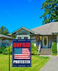 Unpaid Protester Resist Protest Garden Flag, 12x18 Inch Double Sided, Resist Hate, Anti-Trump Flag, Resist Racism Flag, Resist Fascism Flag