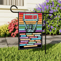 Statue of Liberty Hands Off Protest Garden Flag, 12x18 Inch Double Sided, Resist Hate, Anti-Trump Sign, Resist Racism Flag, Resist Fascism Sign