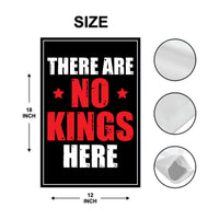 No Kings In America Garden Flag, 12x18 Inch Double Sided, Resist Hate Flag, Anti-Trump Flag, Resist Racism Flag, Resist Fascism Flag