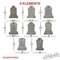 Vintage Halloween Tombstone Yard Signs with Stakes, Scary Graveyard Outdoor Decorations, Waterproof Cemetery Décor for Lawn or Party