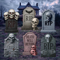 Scary Graveyard Tombstone Yard Signs, Hocus Pocus Halloween Decorations with Stakes, Outdoor Waterproof Headstone Lawn Décor for Party