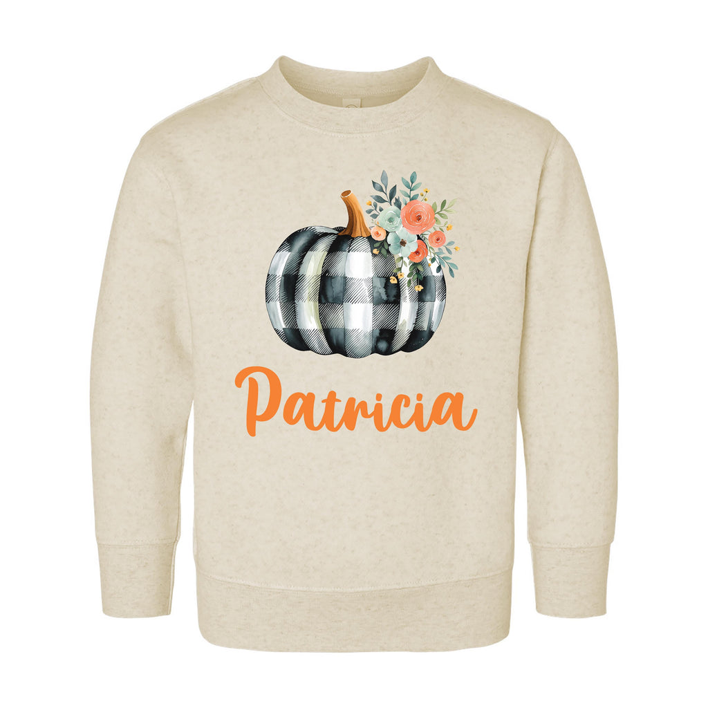 Custom Pumpkin Baby Bodysuit, Personalized Name Fall Baby Shirt, Toddler Sweatshirt - Cute Autumn Outfit, Baby's First Fall Announcement