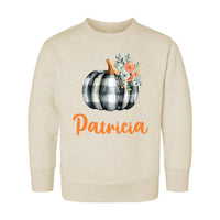 Custom Pumpkin Baby Bodysuit, Personalized Name Fall Baby Shirt, Toddler Sweatshirt - Cute Autumn Outfit, Baby's First Fall Announcement
