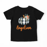 Custom Pumpkin Baby Bodysuit, Personalized Name Fall Baby Shirt, Toddler Sweatshirt - Cute Autumn Outfit, Baby's First Fall Announcement