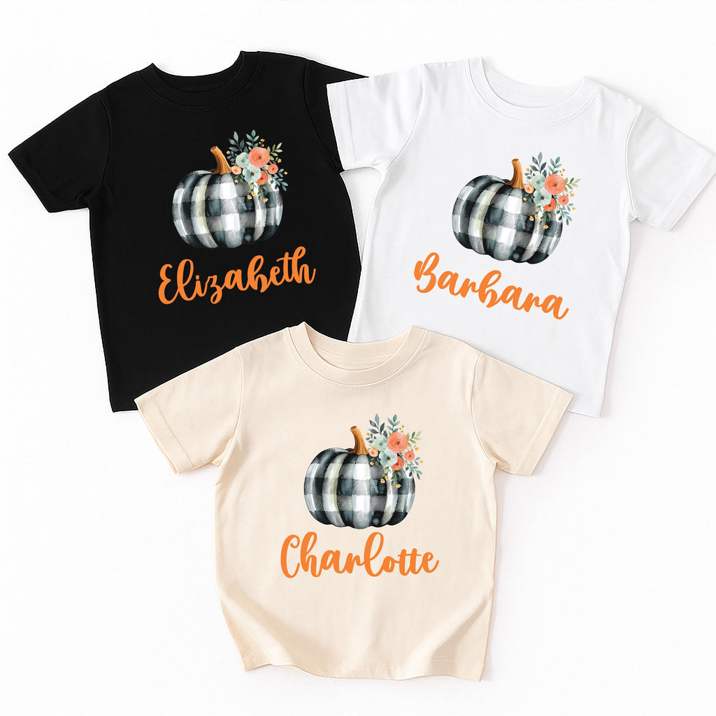 Custom Pumpkin Baby Bodysuit, Personalized Name Fall Baby Shirt, Toddler Sweatshirt - Cute Autumn Outfit, Baby's First Fall Announcement