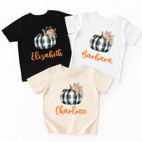 Custom Pumpkin Baby Bodysuit, Personalized Name Fall Baby Shirt, Toddler Sweatshirt - Cute Autumn Outfit, Baby's First Fall Announcement