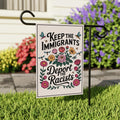 Abolish ICE Garden Flag, Double Sided, Keep the Immigrants, Deport the Racists Flag, Anti-Trump, Resist Racism Flag, Resist Fascism Flag
