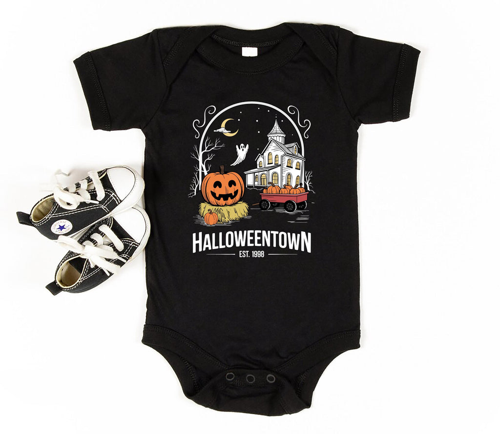 Retro Spooky Baby Shirt, Halloween Town Baby Bodysuit, Toddler Sweatshirt - Cute Fall Halloween Outfit, Trick or Treat Season Gift