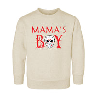 Mama's Boy Retro Halloween Baby Shirt, Baby Bodysuit, Funny Toddler Sweatshirt - Slasher-Inspired Outfit, Spooky Cute Boys Clothes
