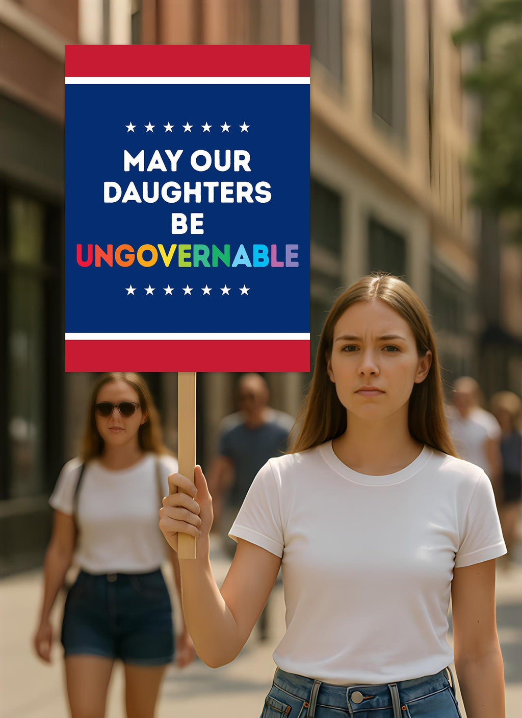 May Our Daughters Be Ungovernable Protest Sign, Anti-Trump Resistance, Political Activist Poster, Rally Sign, Resist Fascism Protest Poster