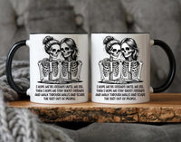 Best Friend Skeleton Mug, Ghost Besties Ceramic Mug Gift, Halloween Coffee Cup for Her, Christmas Birthday Present for Best Friend