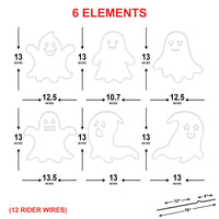 White Ghost Halloween Yard Signs with Stakes, Corrugated Lawn Ghost Decorations, Outdoor Halloween Yard Décor for Garden, Porch, or Walkway