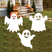 Large Ghost Halloween Yard Sign with Stakes, Scary Outdoor Lawn Decoration, Spooky Home Front Yard Halloween Décor for Porch or Garden