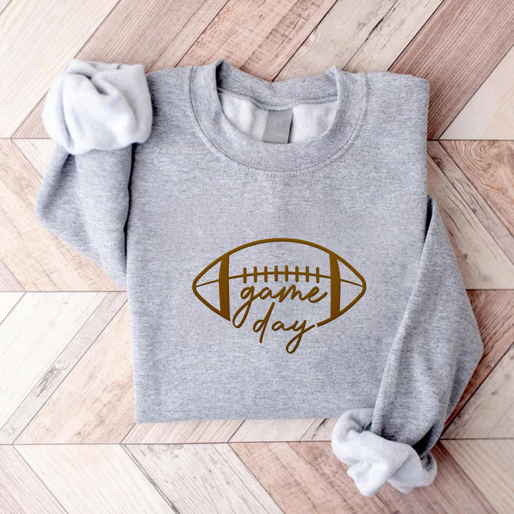 Game Day Embroidered Sweatshirt, Tis the Season Hoodie, Fall Football Shirt, Touchdown Long Sleeve Shirt, Thanksgiving Tailgate Gift