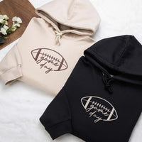 Game Day Embroidered Hoodie, Tis the Season Sweatshirt, Fall Football Shirt, Touchdown Long Sleeve Shirt, Thanksgiving Tailgate Gift