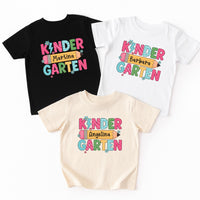 Personalized Kindergarten T-Shirt, Custom Girl Name Kids Shirt, Toddler Sweatshirt - Back to School Gift, First Day Outfit