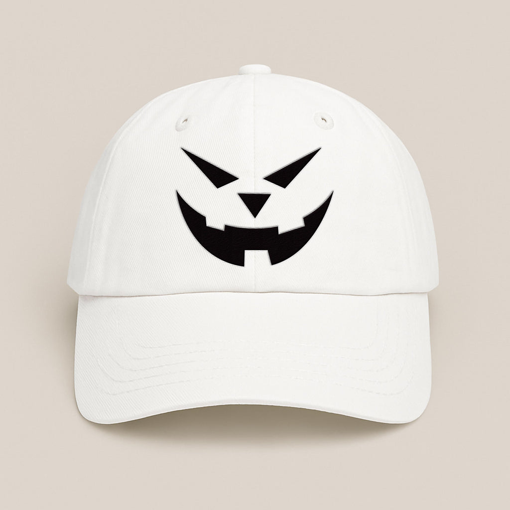 Jack-o-lantern Pumpkin Embroidered Hat, Spooky Season Baseball Cap, Halloween Costume Hat, Vintage Dad Cap, Cute Halloween Gift