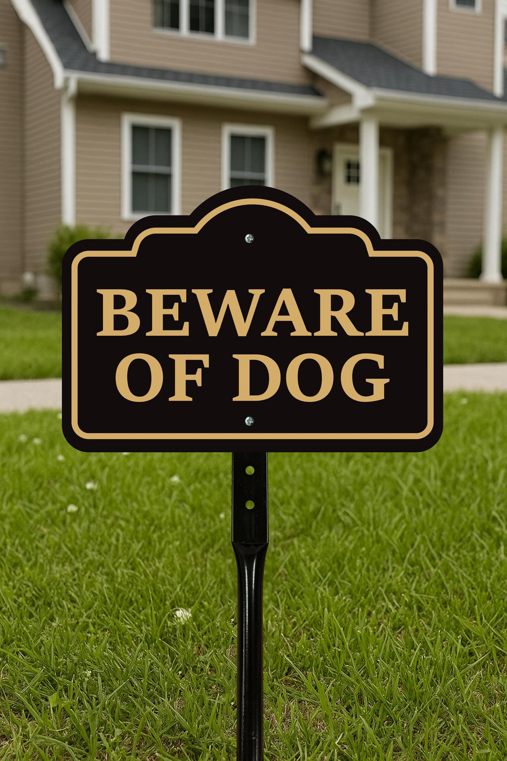 2 Pack Beware of Dog Yard Sign with 16" Stake, Rust-Free Aluminum Warning Sign, Home Security Not Responsible Lawn Sign, Outdoor Dog Alert