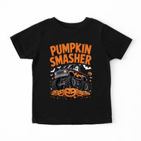 Retro Monster Truck Baby Shirt, Pumpkin Smasher Baby Bodysuit, Halloween Toddler Sweatshirt - Boys Spooky Fall Outfit, Trick or Treat Shirt