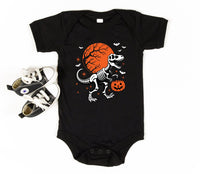 Halloween Dinosaur Baby Bodysuit, Trick or Treat Dino Baby Shirt, Retro Toddler Sweatshirt - Fall Boys Outfit, Spooky Dino Clothes
