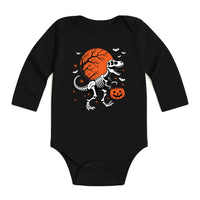 Halloween Dinosaur Baby Bodysuit, Trick or Treat Dino Baby Shirt, Retro Toddler Sweatshirt - Fall Boys Outfit, Spooky Dino Clothes