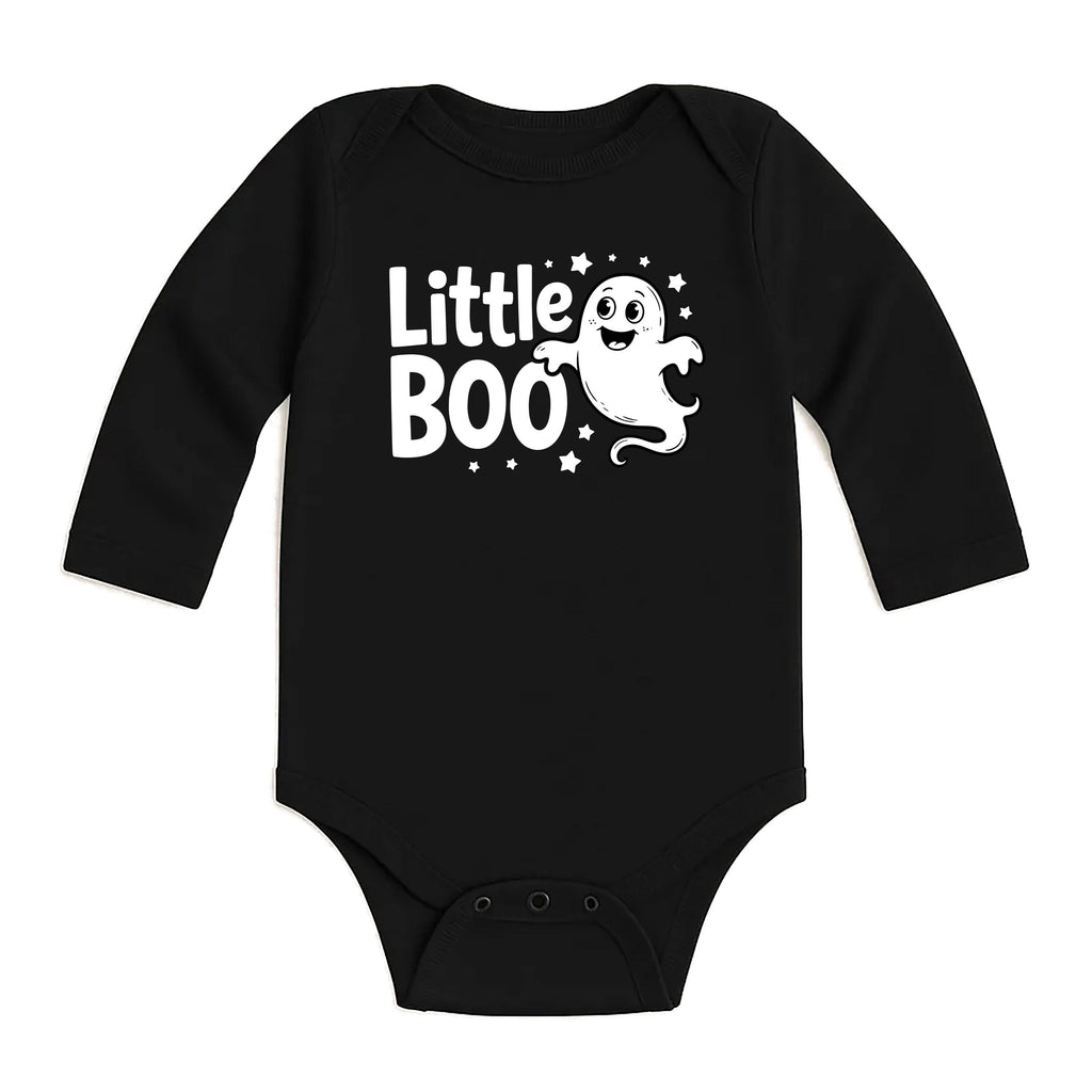 Little Boo Baby Bodysuit, Cute Ghost Baby Shirt, Retro Halloween Toddler Sweatshirt - Fall Baby Outfit, Spooky Season Infant Clothes