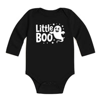 Little Boo Baby Bodysuit, Cute Ghost Baby Shirt, Retro Halloween Toddler Sweatshirt - Fall Baby Outfit, Spooky Season Infant Clothes