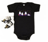 Ghost Kitty Cat Baby Bodysuit, Cute Ghost Baby Shirt, Retro Halloween Toddler Sweatshirt - Fall Cat Outfit, Spooky Season Baby Clothes