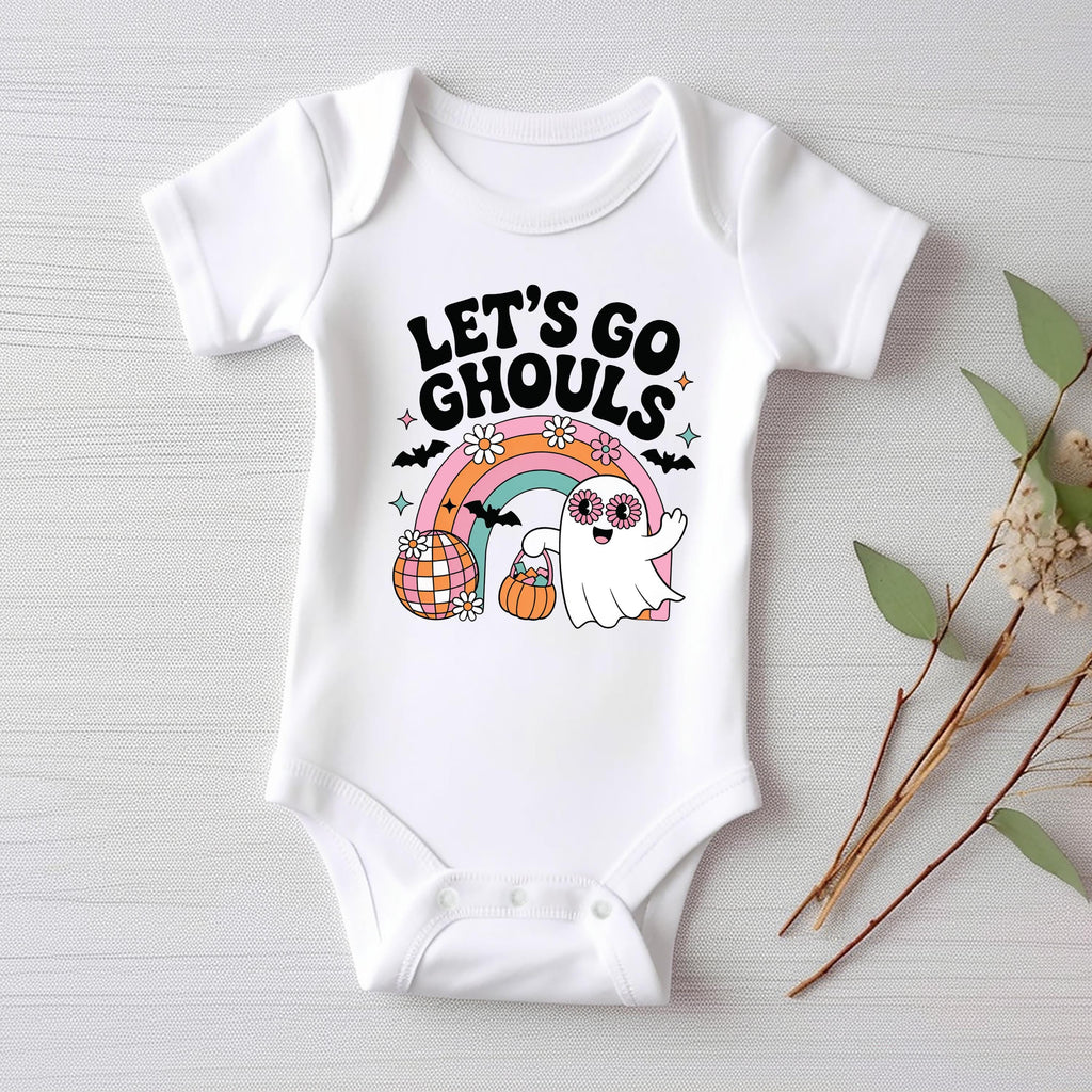 Retro Halloween Girl Baby Shirt, Let's Go Ghouls Baby Bodysuit, Cute Toddler Sweatshirt - Fall Outfit for Girls, Spooky Season Clothes