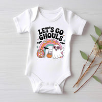 Retro Halloween Girl Baby Shirt, Let's Go Ghouls Baby Bodysuit, Cute Toddler Sweatshirt - Fall Outfit for Girls, Spooky Season Clothes
