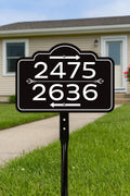 Custom House Number Yard Sign with Arrows, Multiple Address Directional Sign with 16