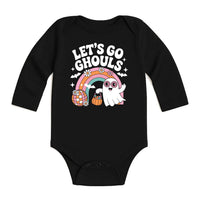 Retro Halloween Girl Baby Shirt, Let's Go Ghouls Baby Bodysuit, Cute Toddler Sweatshirt - Fall Outfit for Girls, Spooky Season Clothes