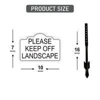 2 Pack Please Keep Off Landscape Yard Sign with 16" Stake, Rust-Free Aluminum Stay Off Grass Warning Sign, Outdoor Garden Lawn Protection