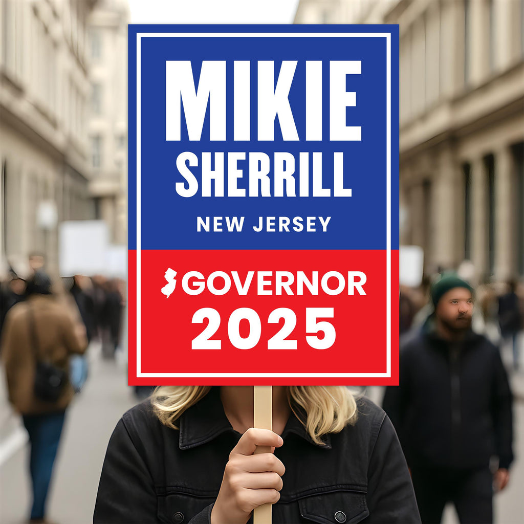 Mikie Sherrill For New Jersey Governor 2025 Election Sign, Political Campaign Sign, Governor Election 2026 Race Poster Sign