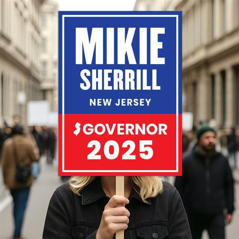Mikie Sherrill For New Jersey Governor 2025 Election Sign, Political Campaign Sign, Governor Election 2026 Race Poster Sign