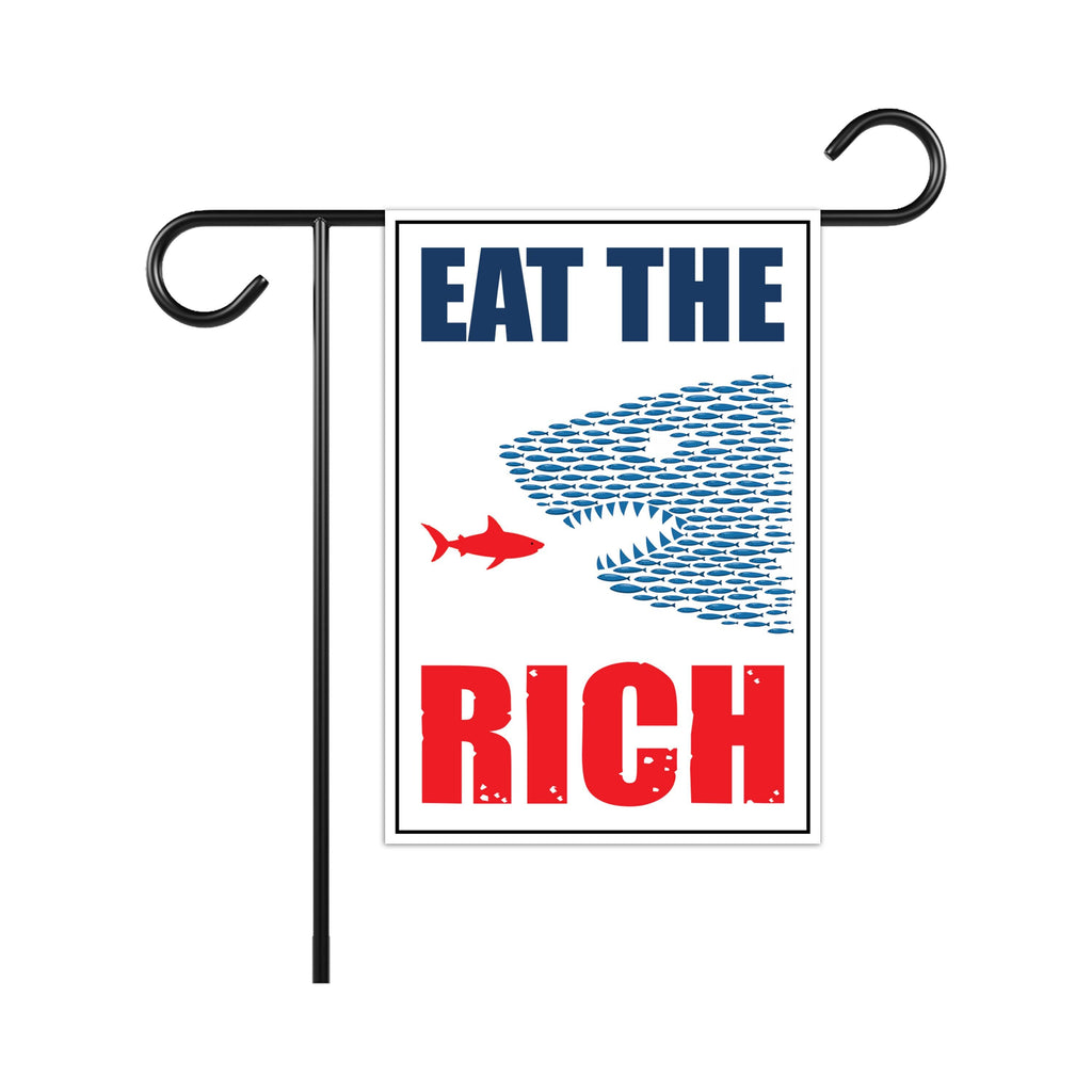Eat the Rich, Tax The Rich Resist Protest Garden Flag, Double Sided, Resist Hate, Anti-Trump, Resist Racism Flag, Resist Fascism Flag